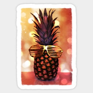 Pineapple with Grill Glasses Sticker